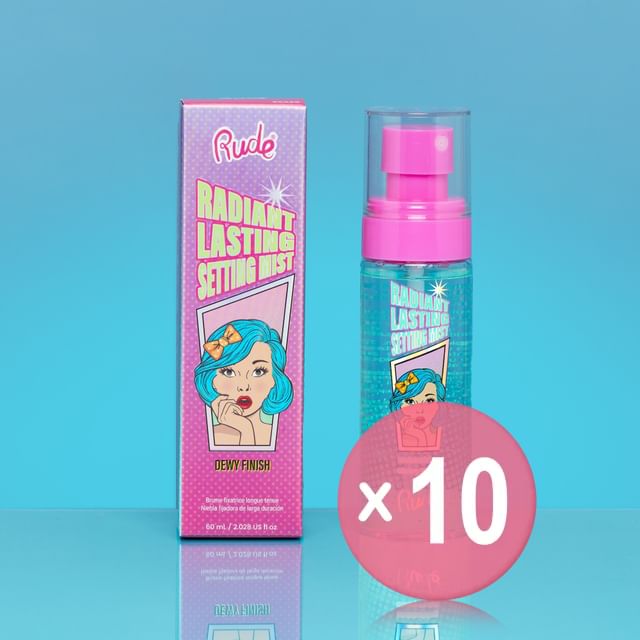 Rude Cosmetics-Radiant Lasting Makeup Mist 10pcs Bundle Set