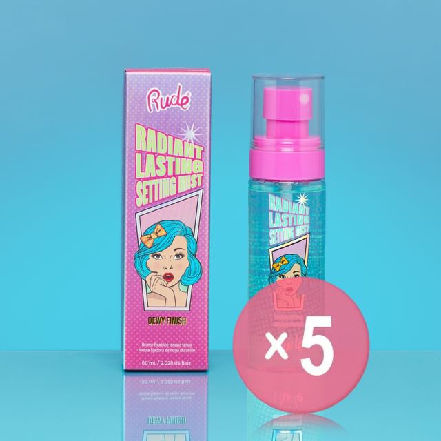 Rude Cosmetics-Radiant Lasting Makeup Mist 5pcs Bundle Set