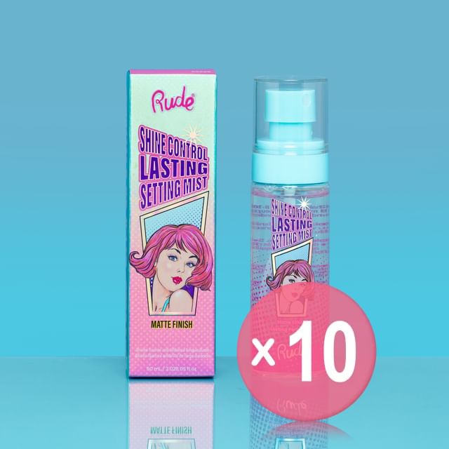 Rude Cosmetics-Shine Control Lasting Makeup Mist 10pcs Bundle Set