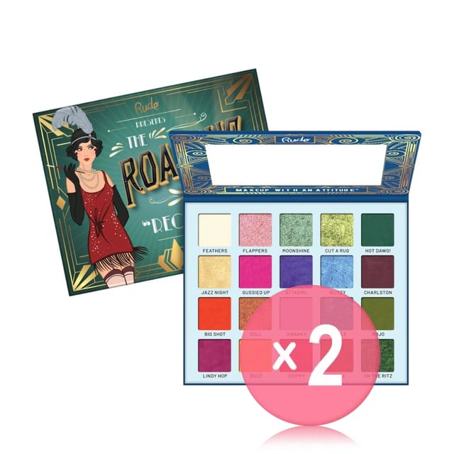 Rude Cosmetics-The Roaring 20s Eyeshadow Palette - Reckless 2pcs Bundle Set