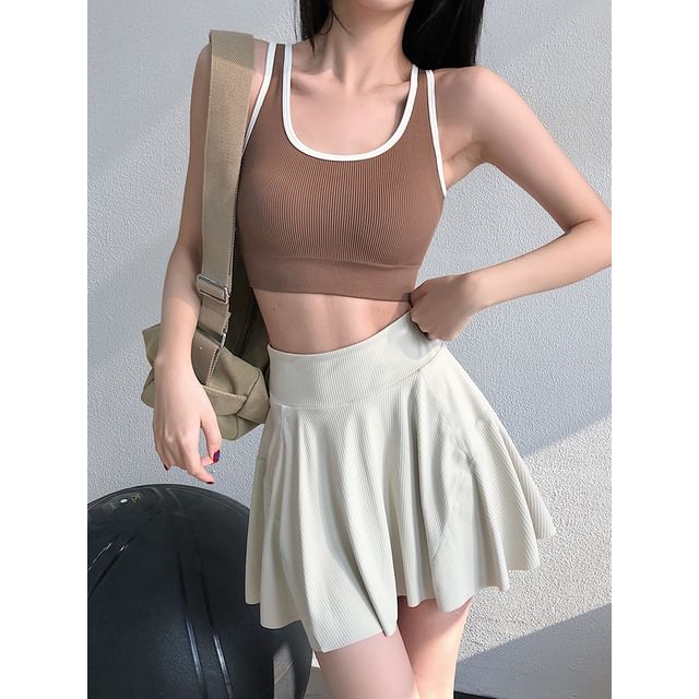 Runyz-Contrast Trim Sport Bra Top
