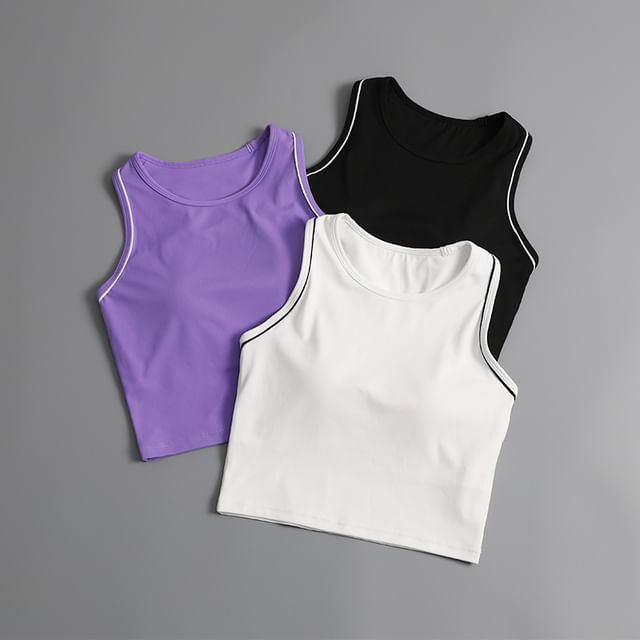 Runyz-Contrast Trim Sports Bra