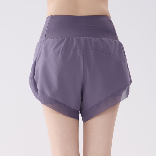 Runyz-Elastic Waist Plain Sweatshorts