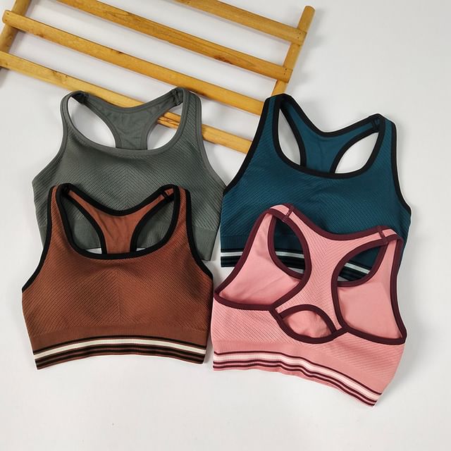 Runyz-Sport Contrast Trim Bra Top