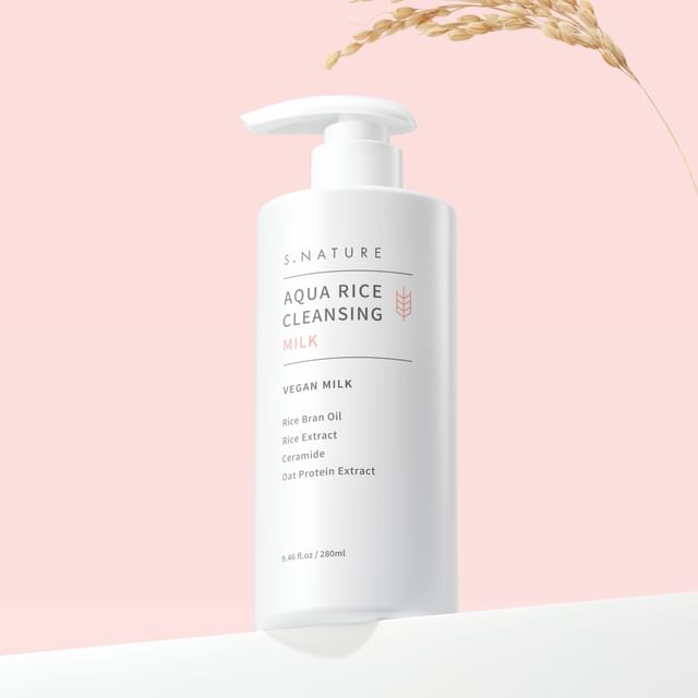 S-NATURE-Aqua Rice Cleansing Milk - Lait démaquillant