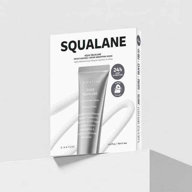 S-NATURE-Aqua Squalane Moisturizing Cream Wrapping Mask Set - Masque crème hydratant au squalane