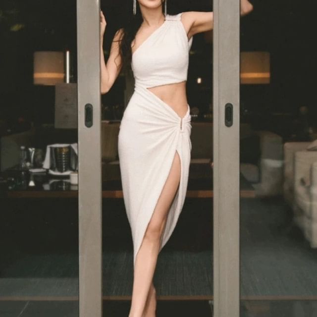 Sabbia-Sleeveless Plain Swim Dress