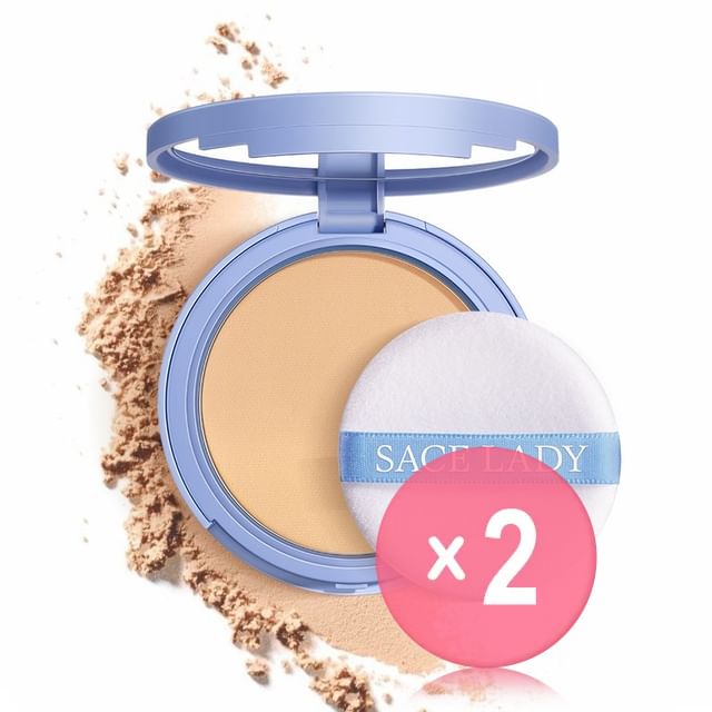 Sace Lady-Lasting Waterproof Face Powder - 3 Colors 2pcs Bundle Set