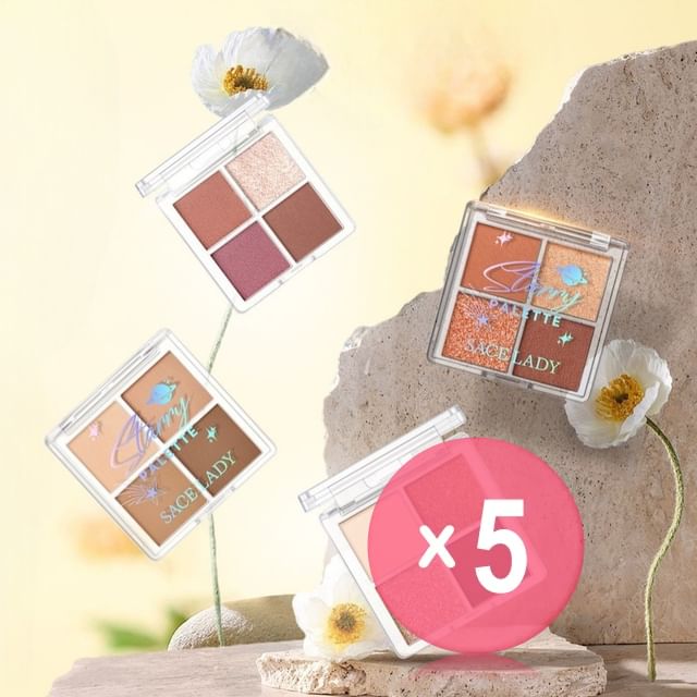 Sace Lady-Starry Eyeshadow Palette - 4 Types 5pcs Bundle Set