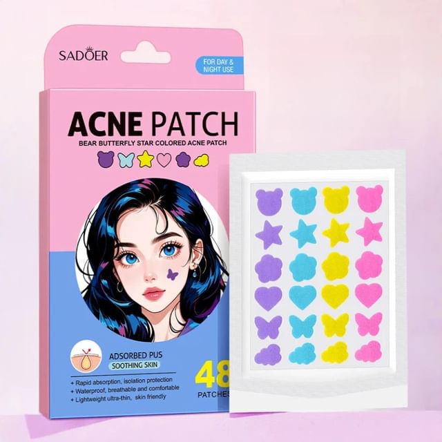 SADOER-Colored Bear Butterfly Star Acne Patch