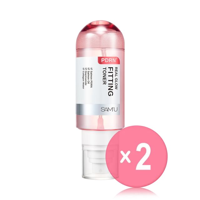 SAM-U-PDRN Real Glowing Fitting Toner 2pcs Bundle Set