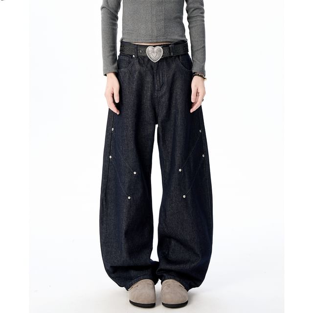 Samso-High Rise Wide Leg Jeans