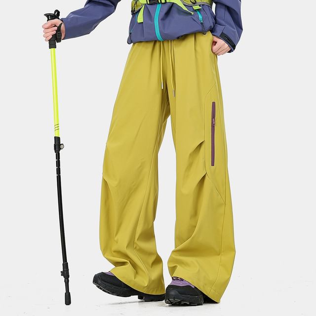 Samso-Mid Waist Plain Loose Fit Sweatpants