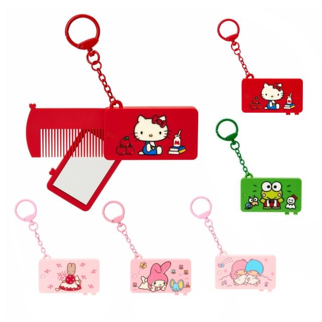 Sanrio-Sanrio Characters Mini Mirror Comb Set Bag Charm