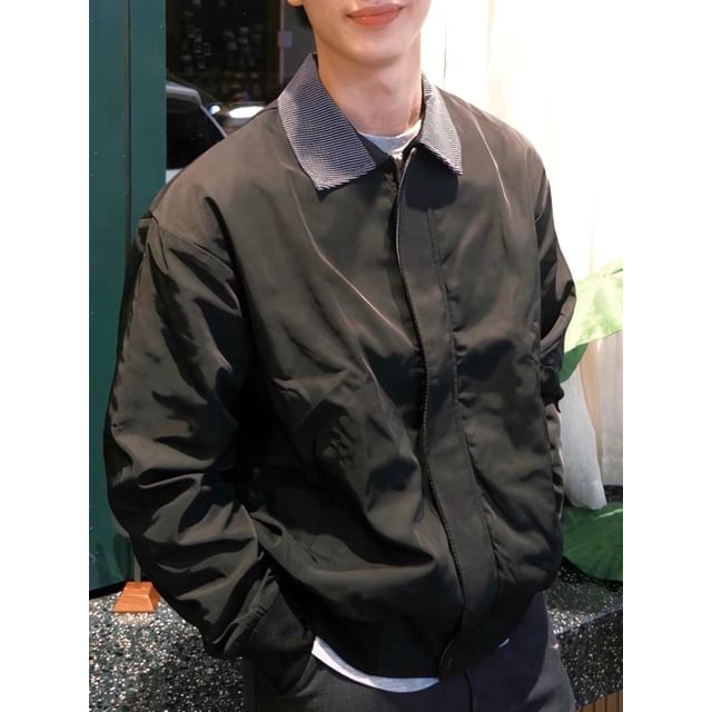 Savenne-Collared Button-Up Jacket