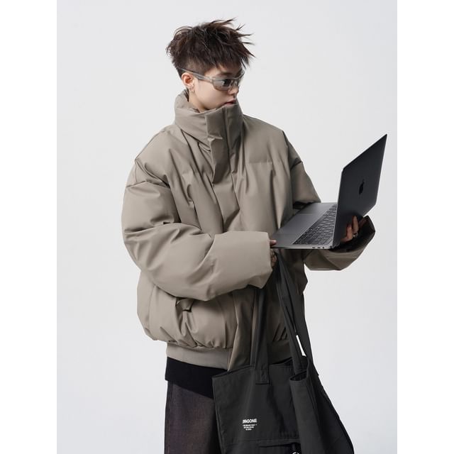 Savenne-High Neck Zip-Up Puffer Jacket