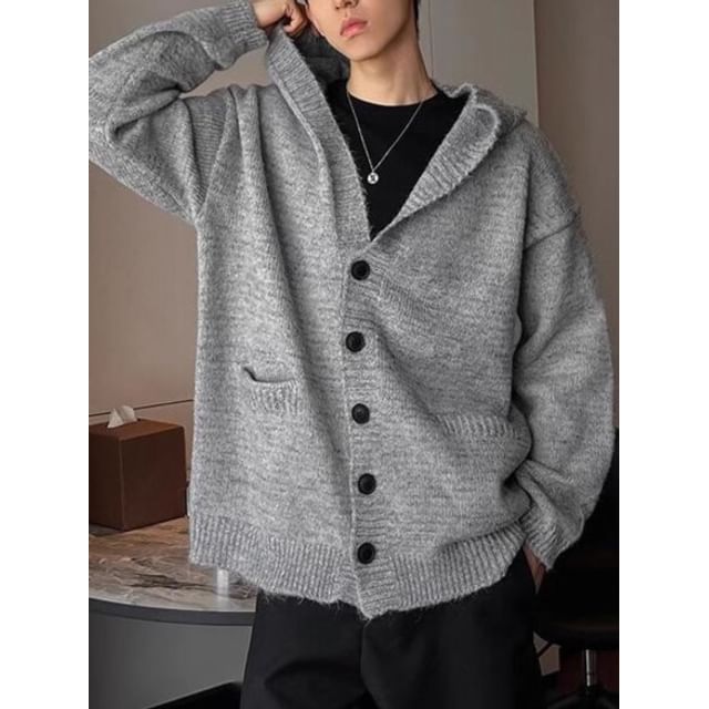 Savenne-Melange Hooded Cardigan