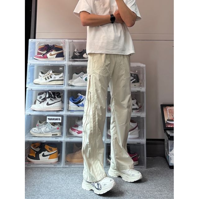 Savenne-Mid Rise Plain Flared Pants