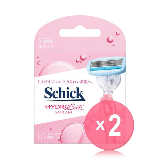 Schick Japan-Hydrosilk Razor Blade Refill 2pcs Bundle Set