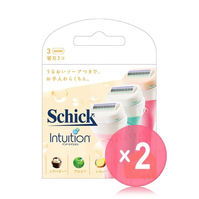 Schick Japan-Intuition Variety Razor Blade Refill 2pcs Bundle Set