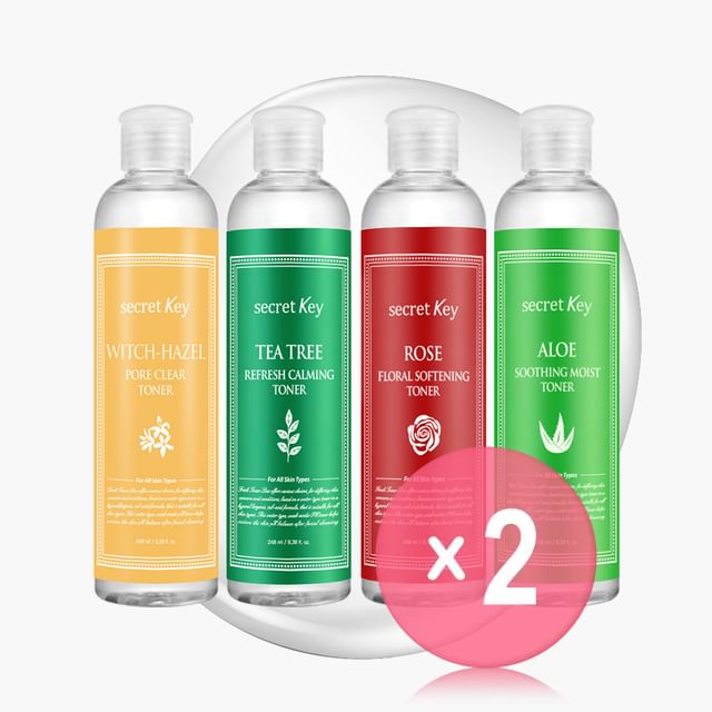 Secret Key-Fresh Toner - 4 Types 2pcs Bundle Set