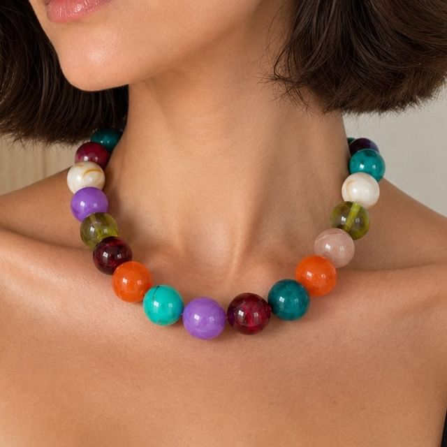 Seirios-Acrylic Beaded Necklace