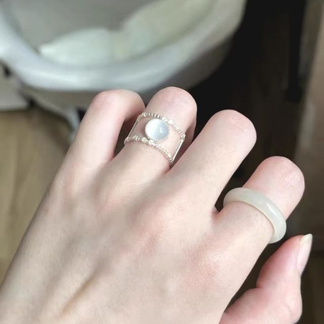 Seirios-Cabochon Faux Jade Ring