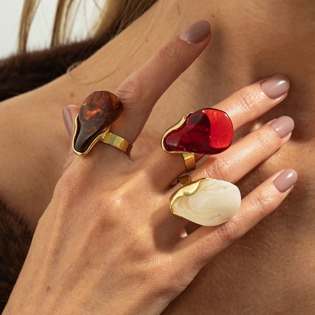 Seirios-Resin Alloy Open Ring