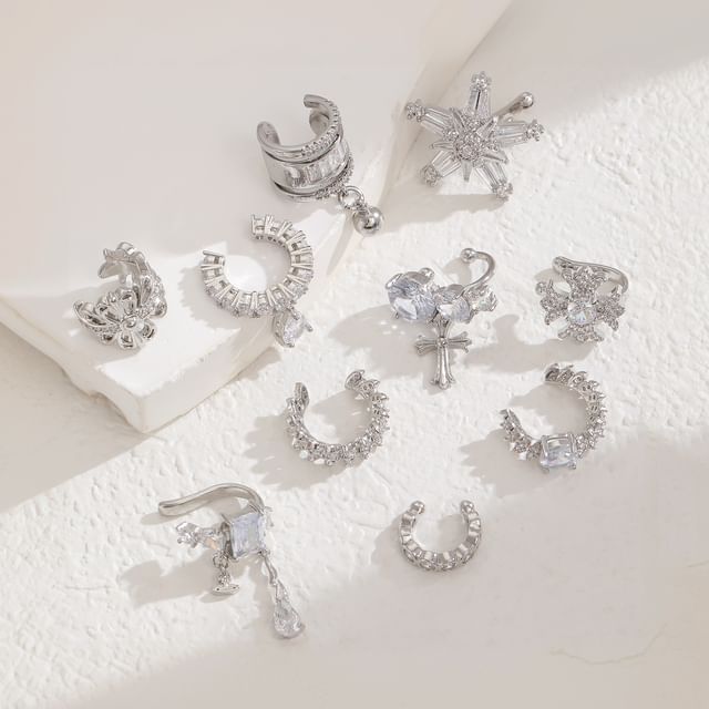 Seirios-Rhinestone Alloy Ear Cuff Various Designs