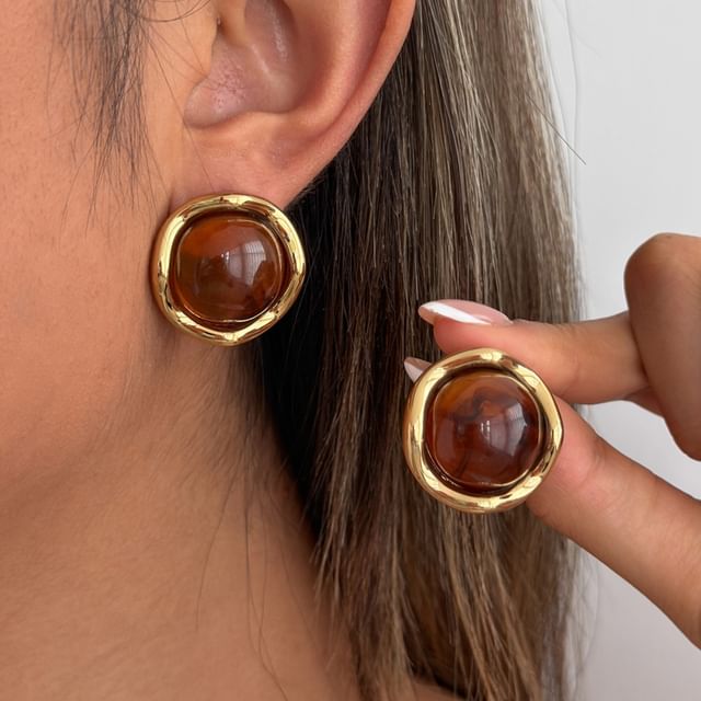 Seirios-Round Statement Stud Earring