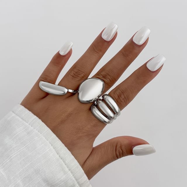 Seirios-Set of 3 Shiny Open Ring