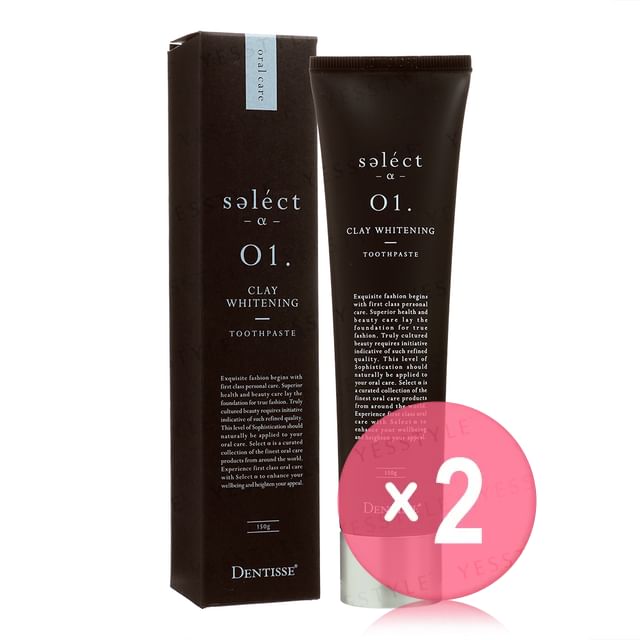 seléct α-Select 01 Dentisse Clay Whitening Toothpaste 2pcs Bundle Set