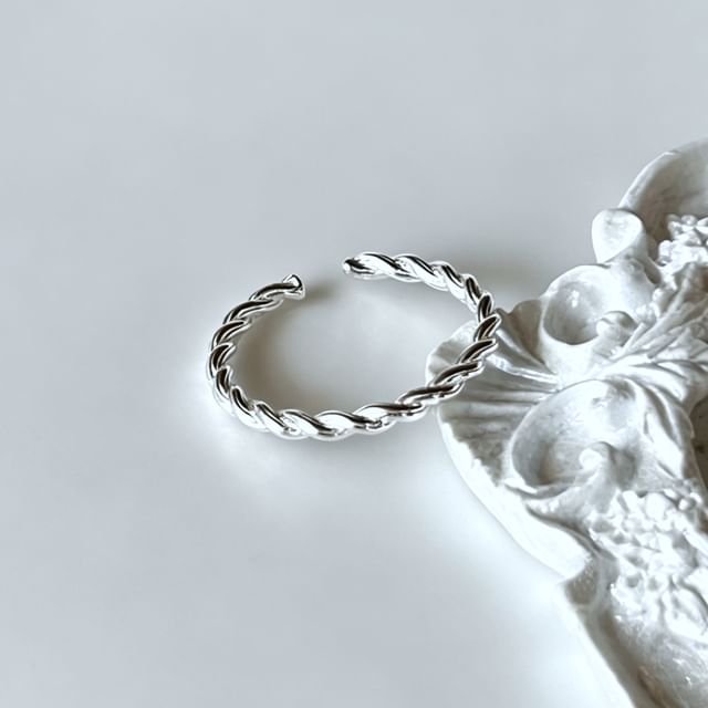 SeoulMall-925 Sterling Silver Twisted Ring
