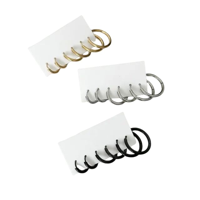 SeoulMall-Hoop Earrings Set