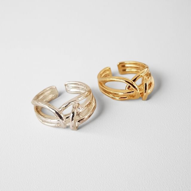 SeoulMall-Interwoven Multi-Layer Open Ring
