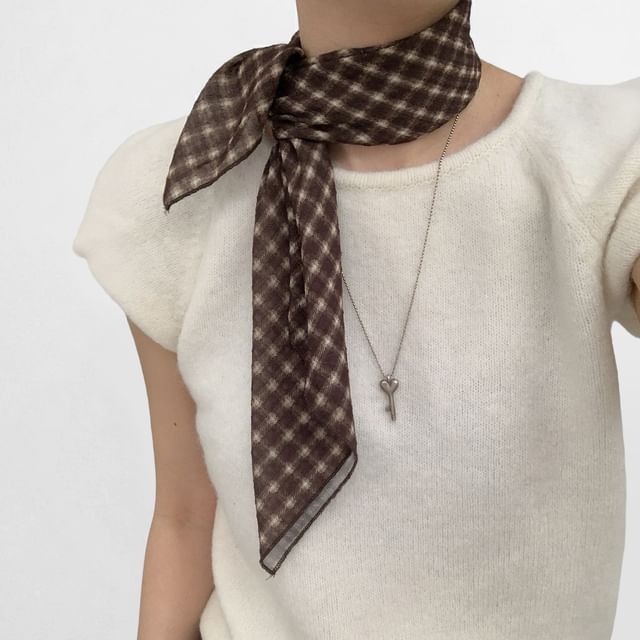 SeoulMall-Plaid Scarf