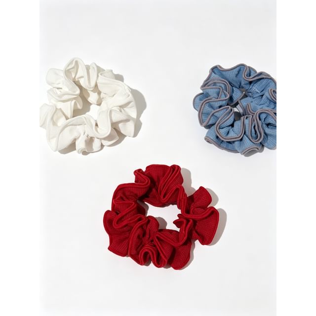 SeoulMall-Plaid Scrunchie
