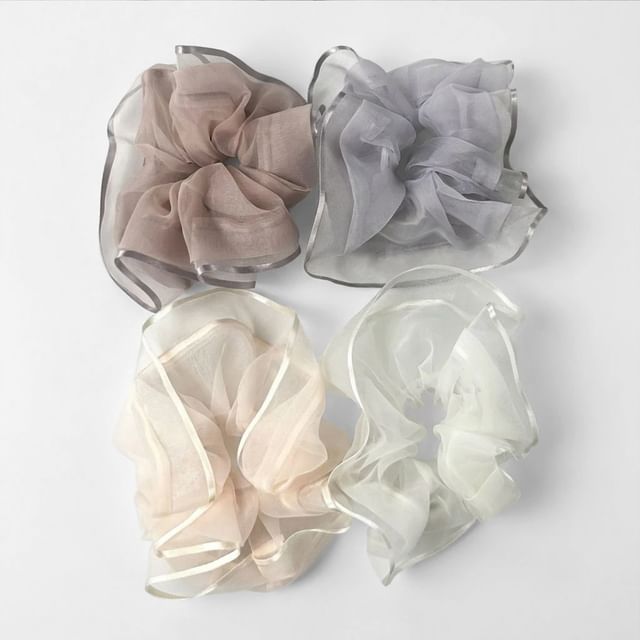 SeoulMall-Plain Mesh Scrunchie