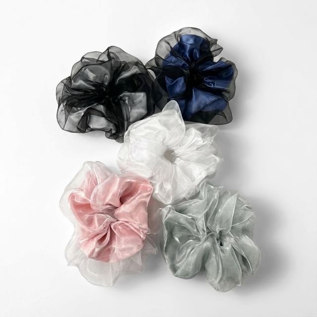 SeoulMall-Plain Mesh Scrunchie