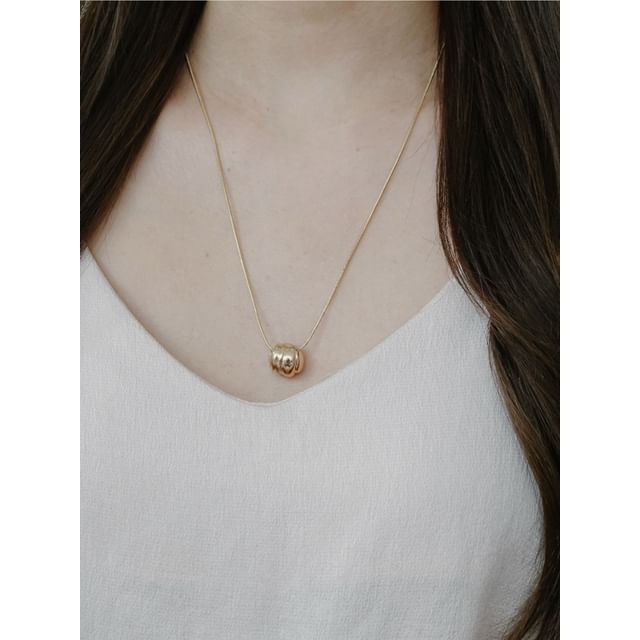 SeoulMall-Plain Round Necklace