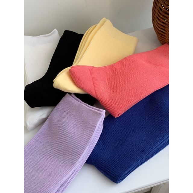 SeoulMall-Plain Socks