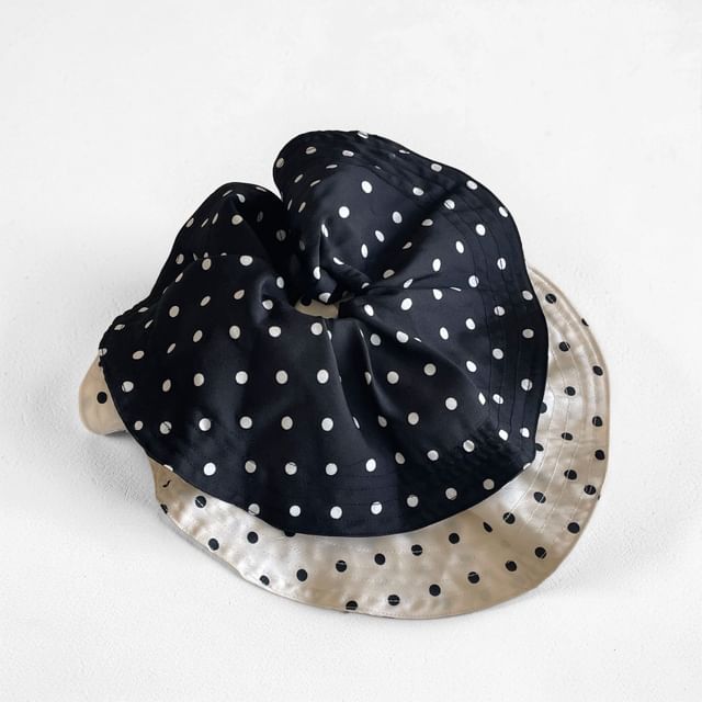 SeoulMall-Polka Dot Print Scrunchie