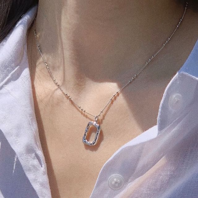 SeoulMall-Rectangular Alloy Necklace