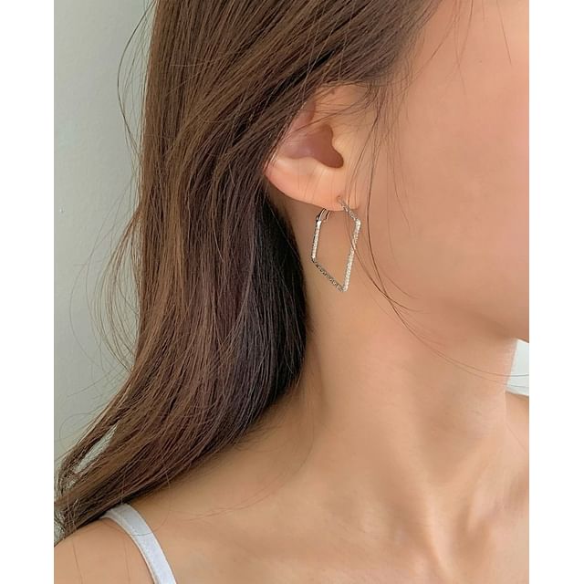 SeoulMall-Shiny Square Earrings