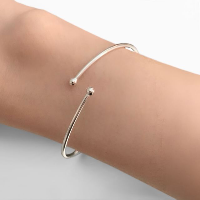 SeoulMall-Sterling Silver Thin Bangle