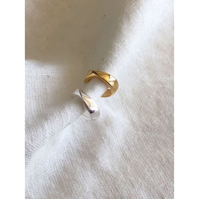 SeoulMall-Sterling Silver Twist Ear Cuff