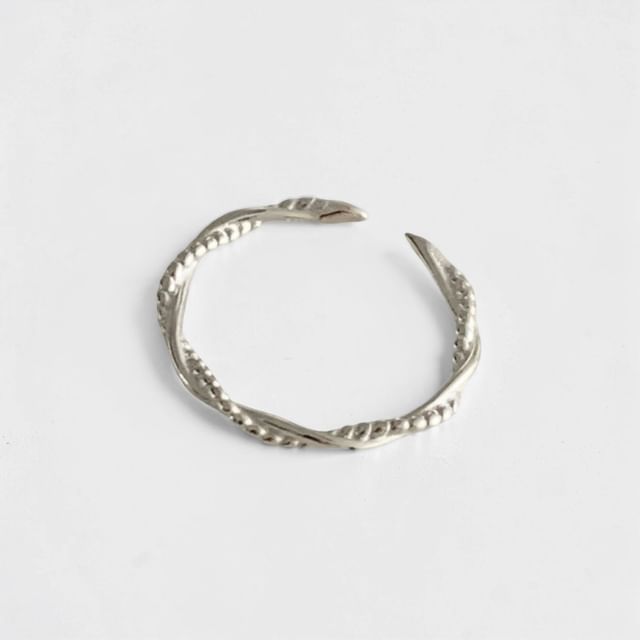 SeoulMall-Sterling Silver Twisted Ring
