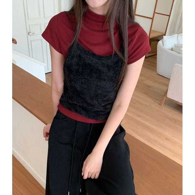 SeoulPop-Furry Halter Top