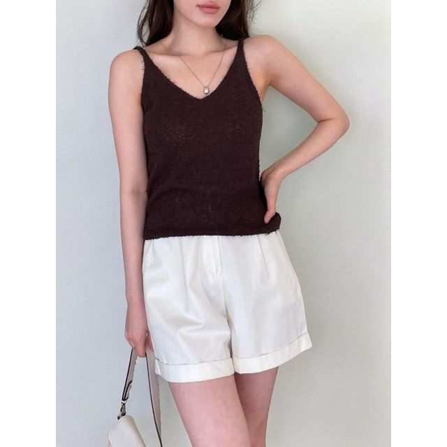 SeoulPop-Halter Backless Knit Cami Top