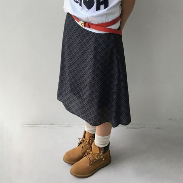 SeoulPop-Plaid Skirt
